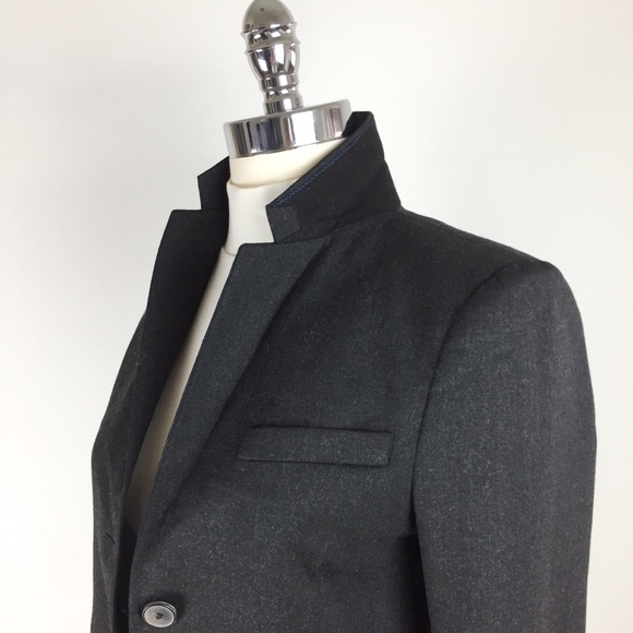 Zara blazer grey Made in Spain roll up sleeves - Picture 3 of 8